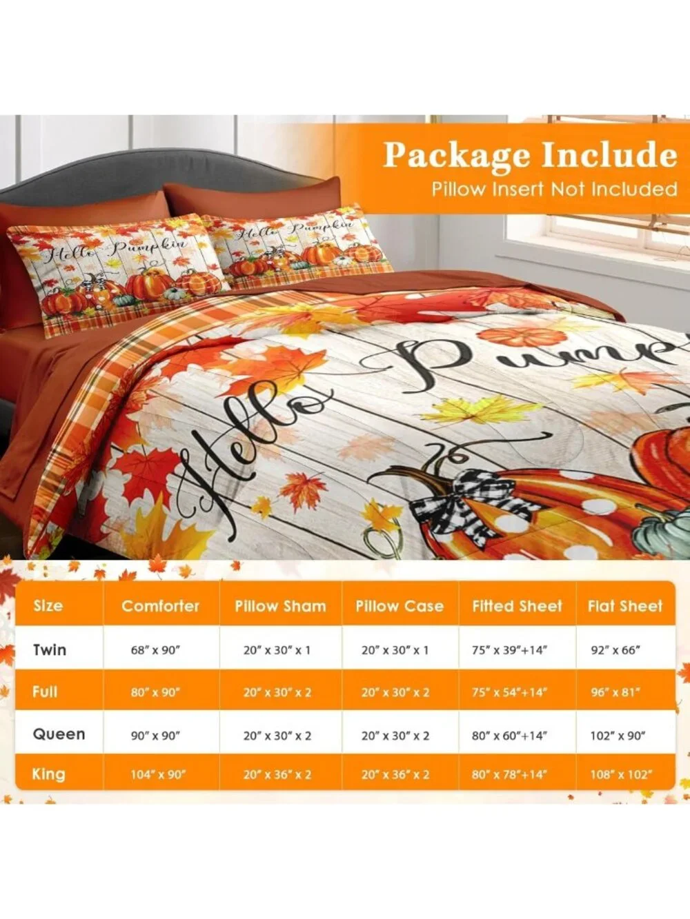 Cozy Queen Fall Comforter Set with Sheets, 7-Piece Farmhouse Bedding Collection
